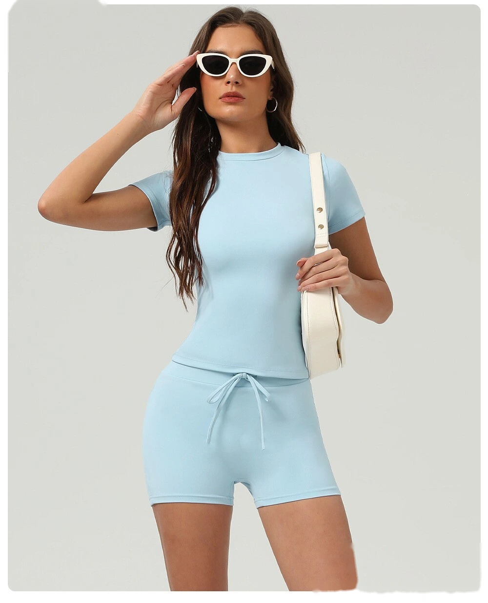 Naked hip yoga shorts high waist abdomen fitness pants female tight sports running shorts. detail