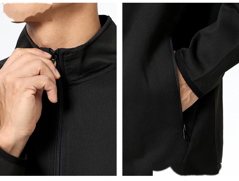 Customized outdoor windproof sports coat men's stand-up collar casual lightweight warm jacket detail
