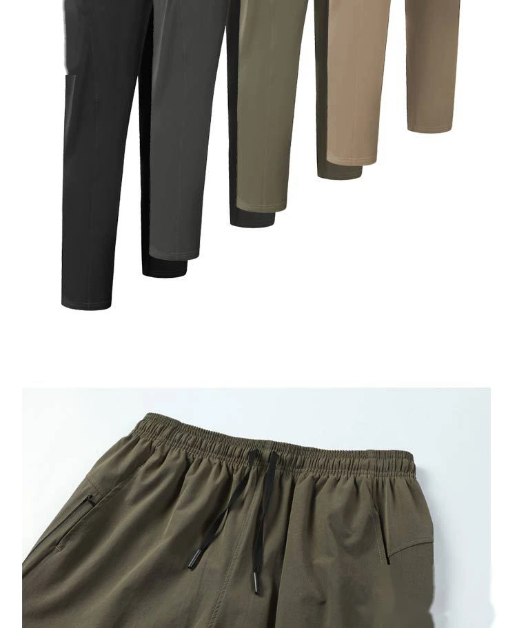 Custom sports quick-drying pants outdoor hiking running fitness training pants mountaineering pants men detail
