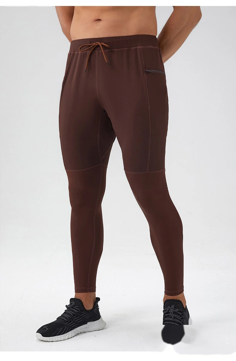 Customizable Men's Nylon Sport Pants | Quick-Dry Breathable, Zipper Pockets, Tight Calf for Fitness detail