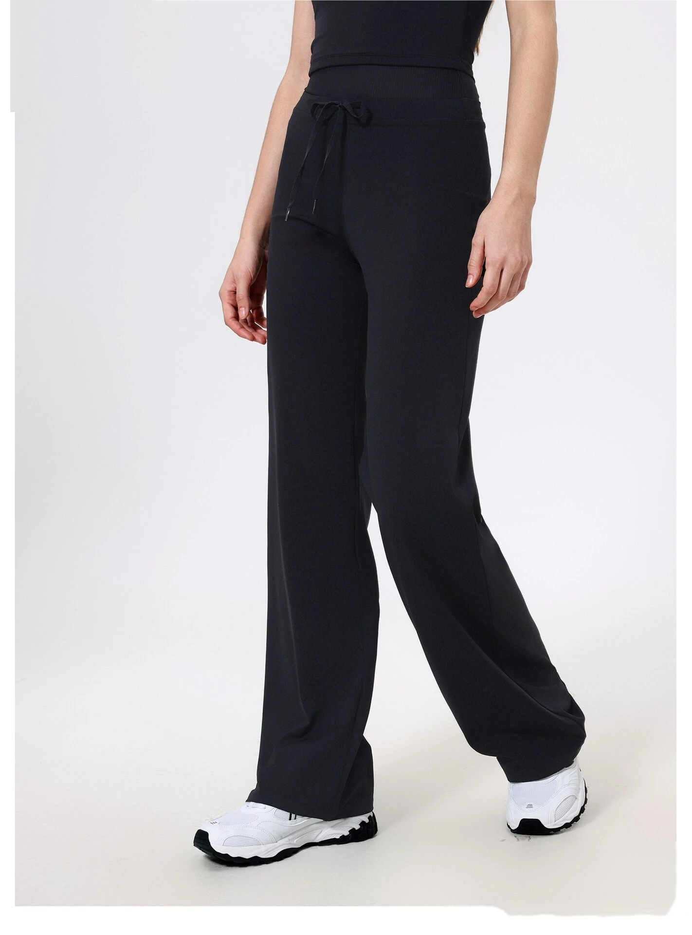 Wide-leg sweatpants antibacterial loose slim drape sweatpants outdoor running yoga pants straight pants. detail