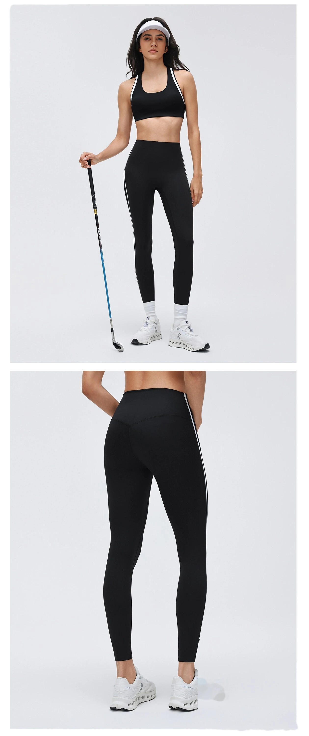 Custom High-Waisted Yoga Leggings - T-Line Free Nude Feel Butt-Lifting Tummy Control Activewear detail