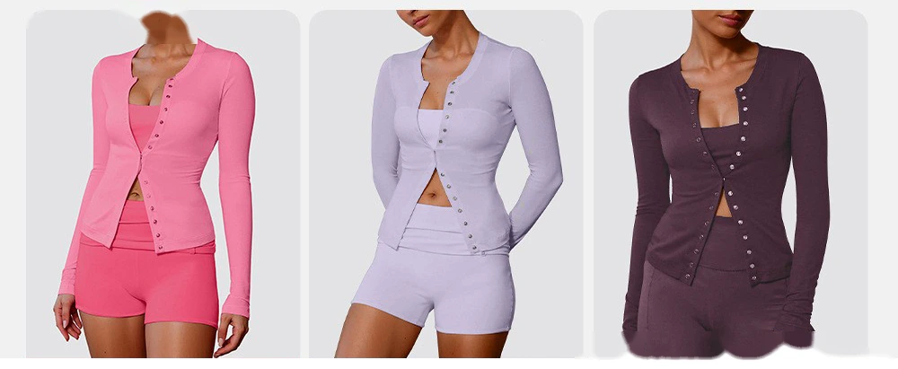 Customized ultra-thin sports long-sleeved T-shirt female high elastic slim yoga fitness coat female detail
