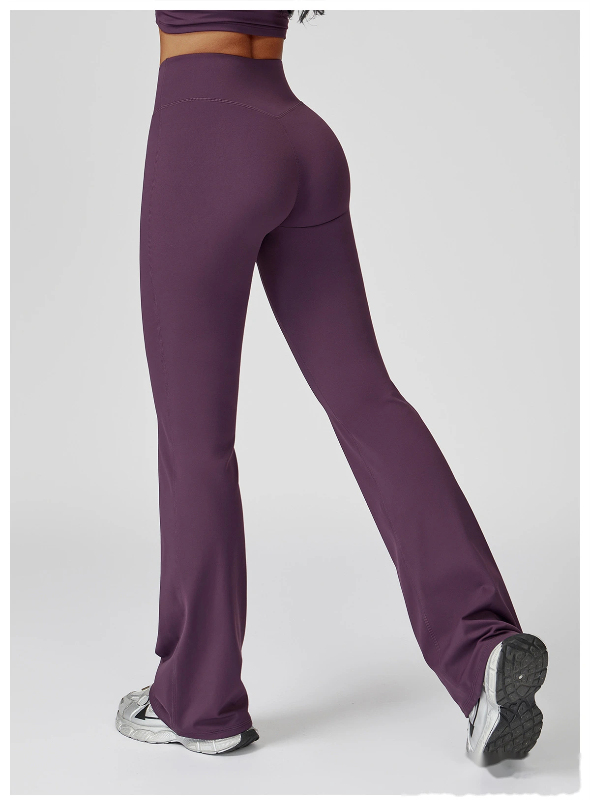 Custom-made ladies' comfortable, high-elastic, abdomen-lifting, hip-lifting, yoga pants and dance pants detail