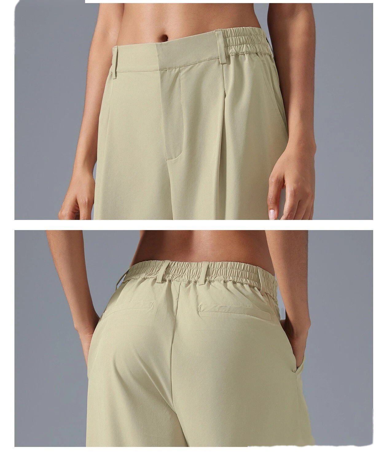 Custom-made wide-leg pants with high waist drape casual straight sports pants breathable yoga fitness pants women detail