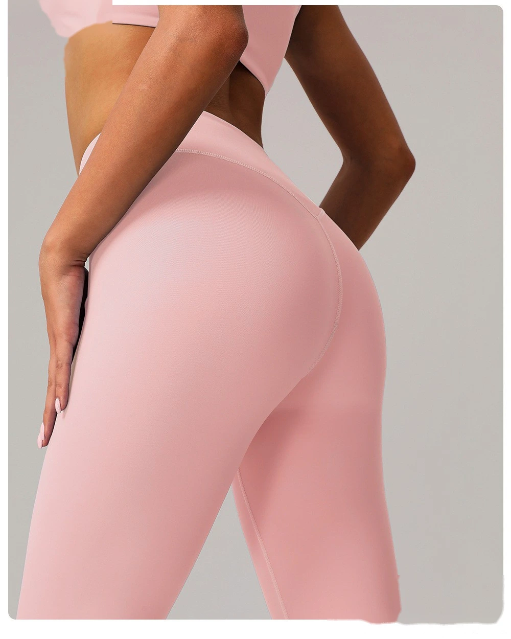 Customized yoga wide-leg pants, high waist, tight hips, horns, abdomen, fitness and leisure pants. detail