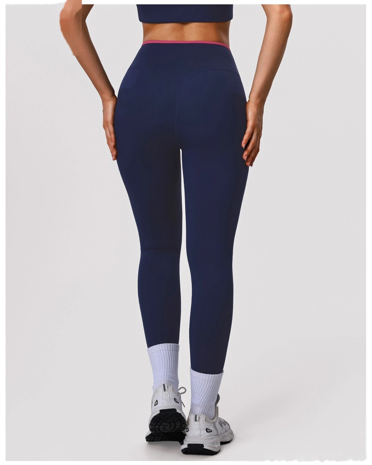 Custom Butt-Lifting High-Waisted Yoga Leggings for Women - Color Block Slim-Fit Tights, Sports Pants for Gym Fitness detail