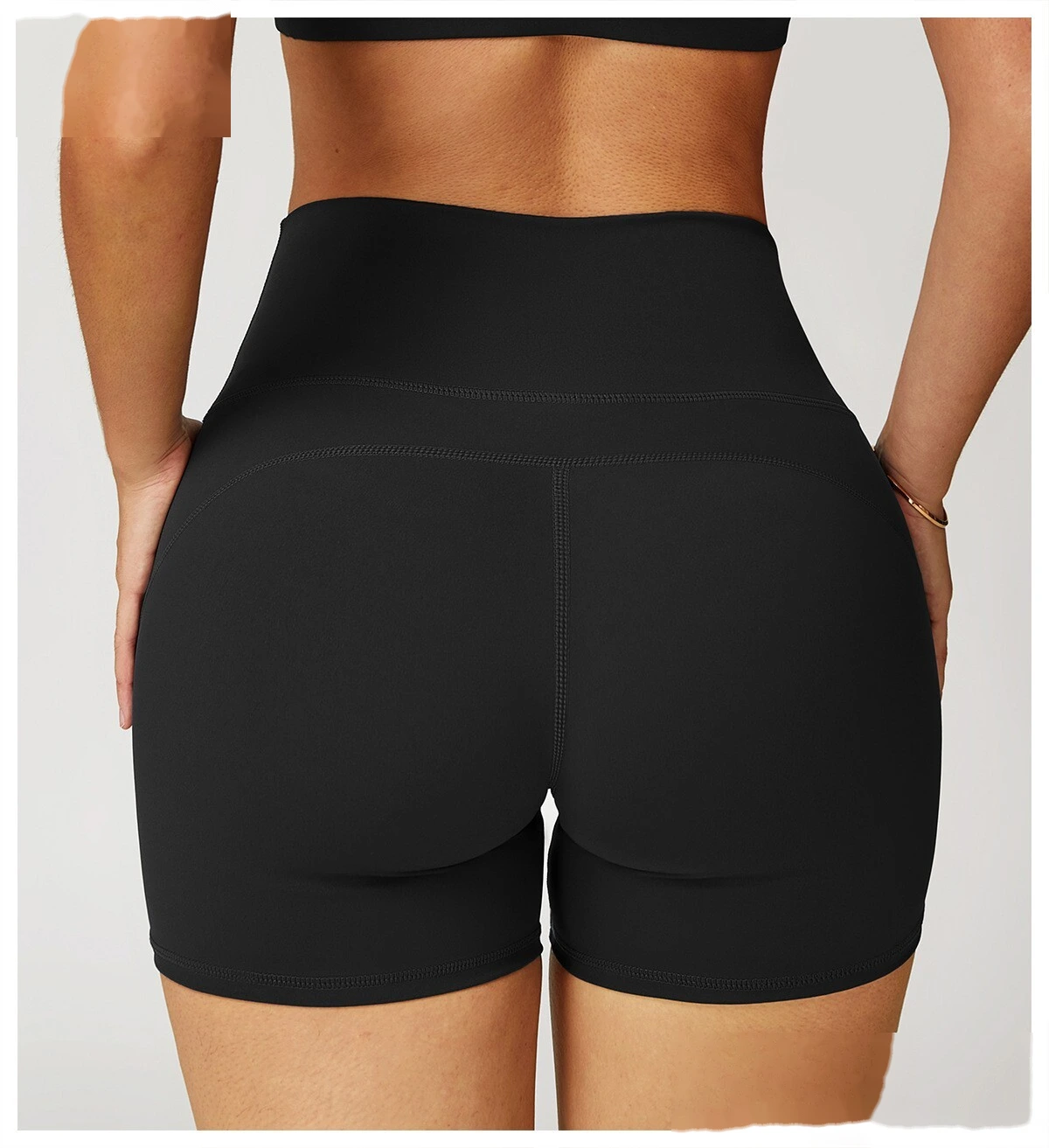 Customized yoga shorts women's high waist quick-drying tight-fitting slim shorts running fitness pants detail