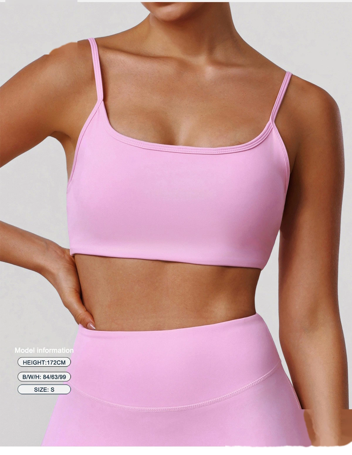 Custom Tight Yoga Bra - Women’s Thin-Strap Sexy Back Push-Up High-Elastic Fitness Sports Top detail