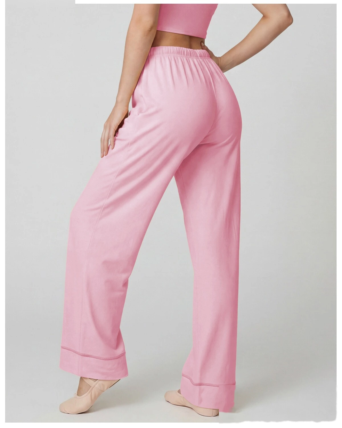 Custom Summer Thin Yoga Pants, Quick Dry Hip Lifting Straight Wide Leg Workout Pants for Pilates Training detail