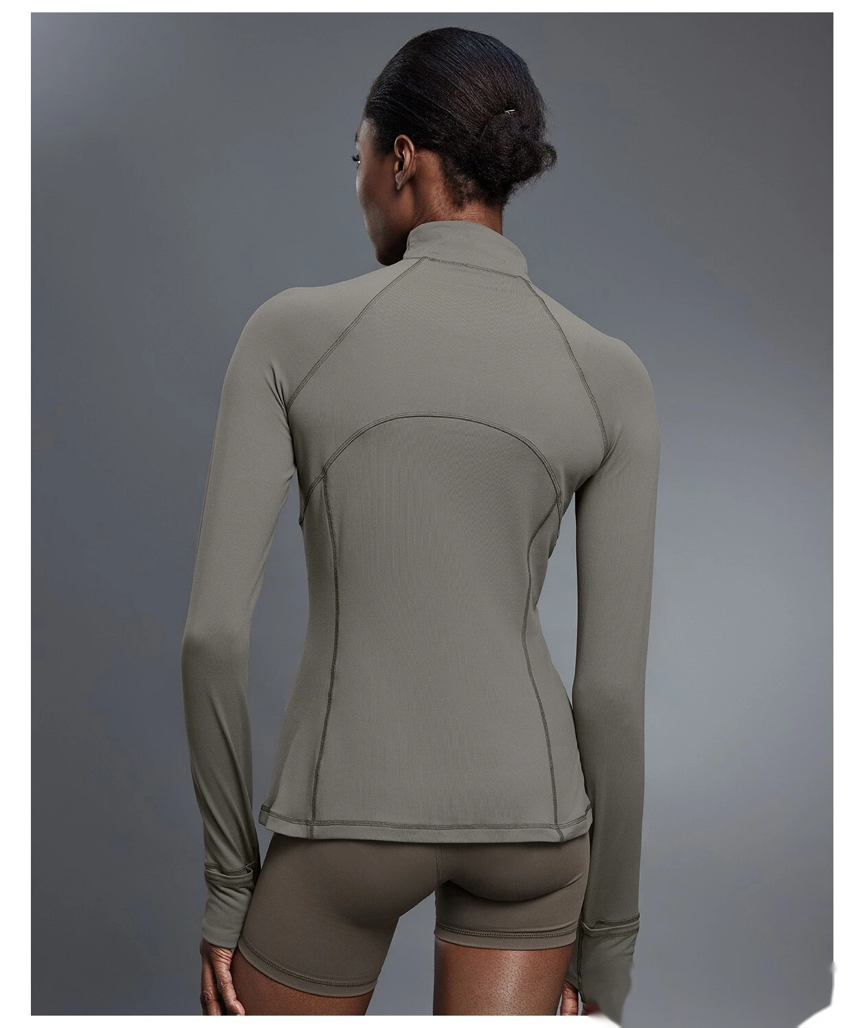 Customize autumn long-sleeved yoga clothes, slim fitness tops and running T-shirts. detail