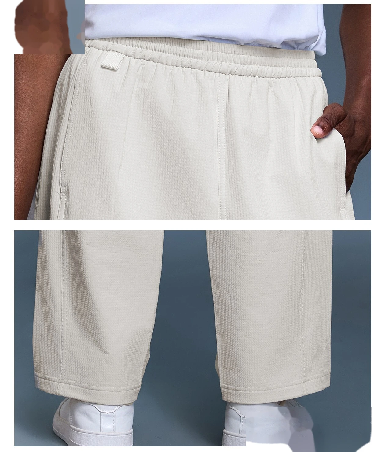Custom autumn and winter warm casual pants loose straight pants Joker sports pants women detail