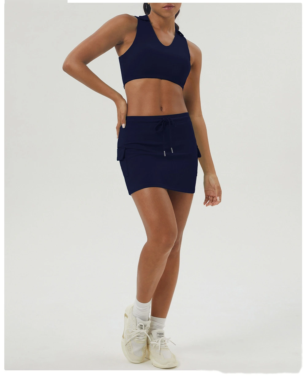 Tennis skirt sports and leisure suit nude yoga clothing fitness suit outdoor tennis suit female detail
