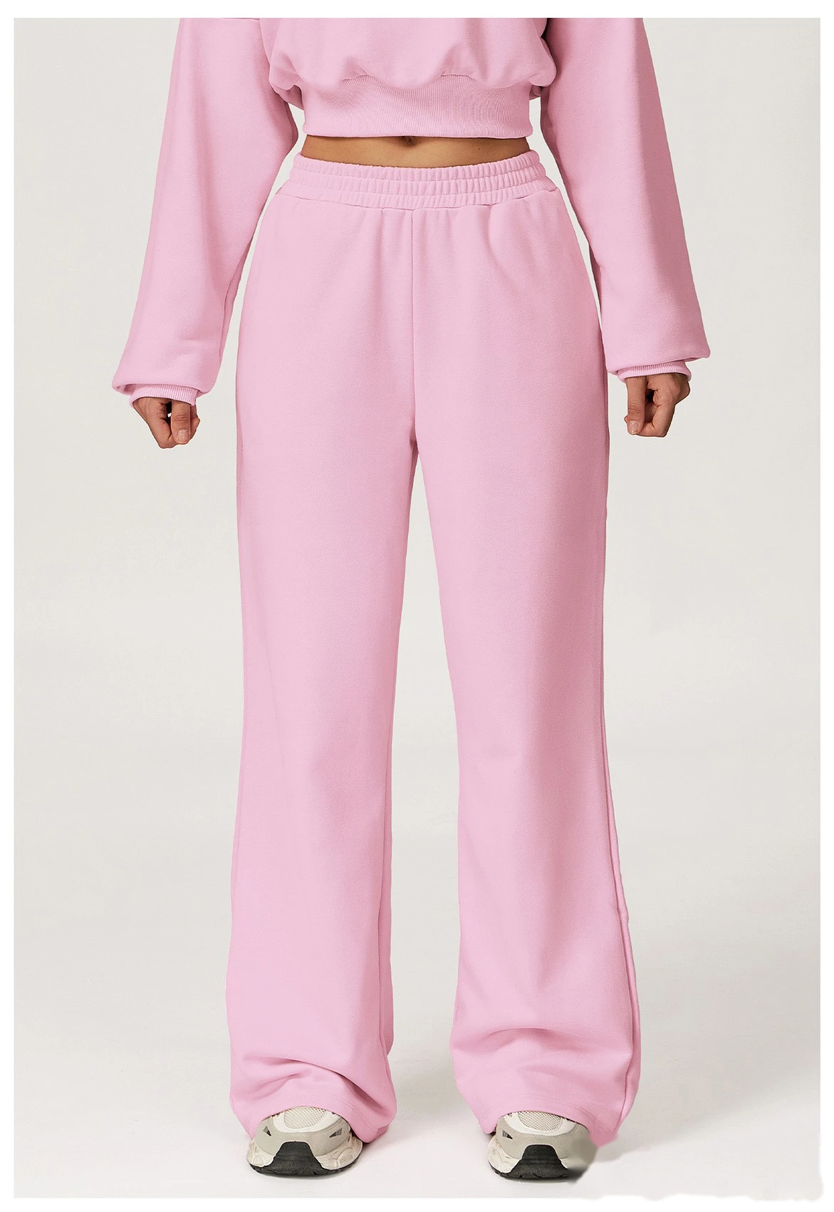 Customized autumn and winter high waist pants wide-leg pants loose outdoor leisure sports running pants detail