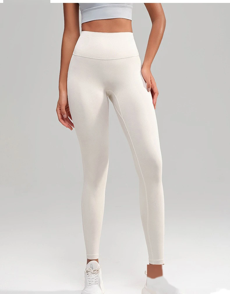 Custom-made nude tight-fitting exercise pants with high waist and abdomen yoga pants for women detail