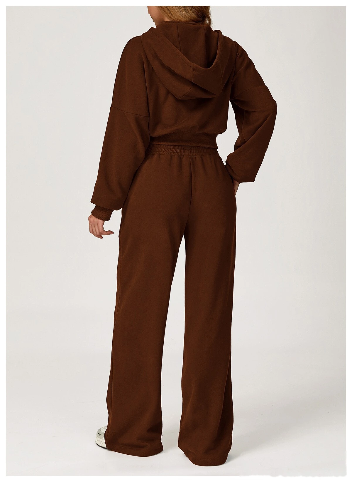 Customized autumn and winter high waist pants wide-leg pants loose outdoor leisure sports running pants detail