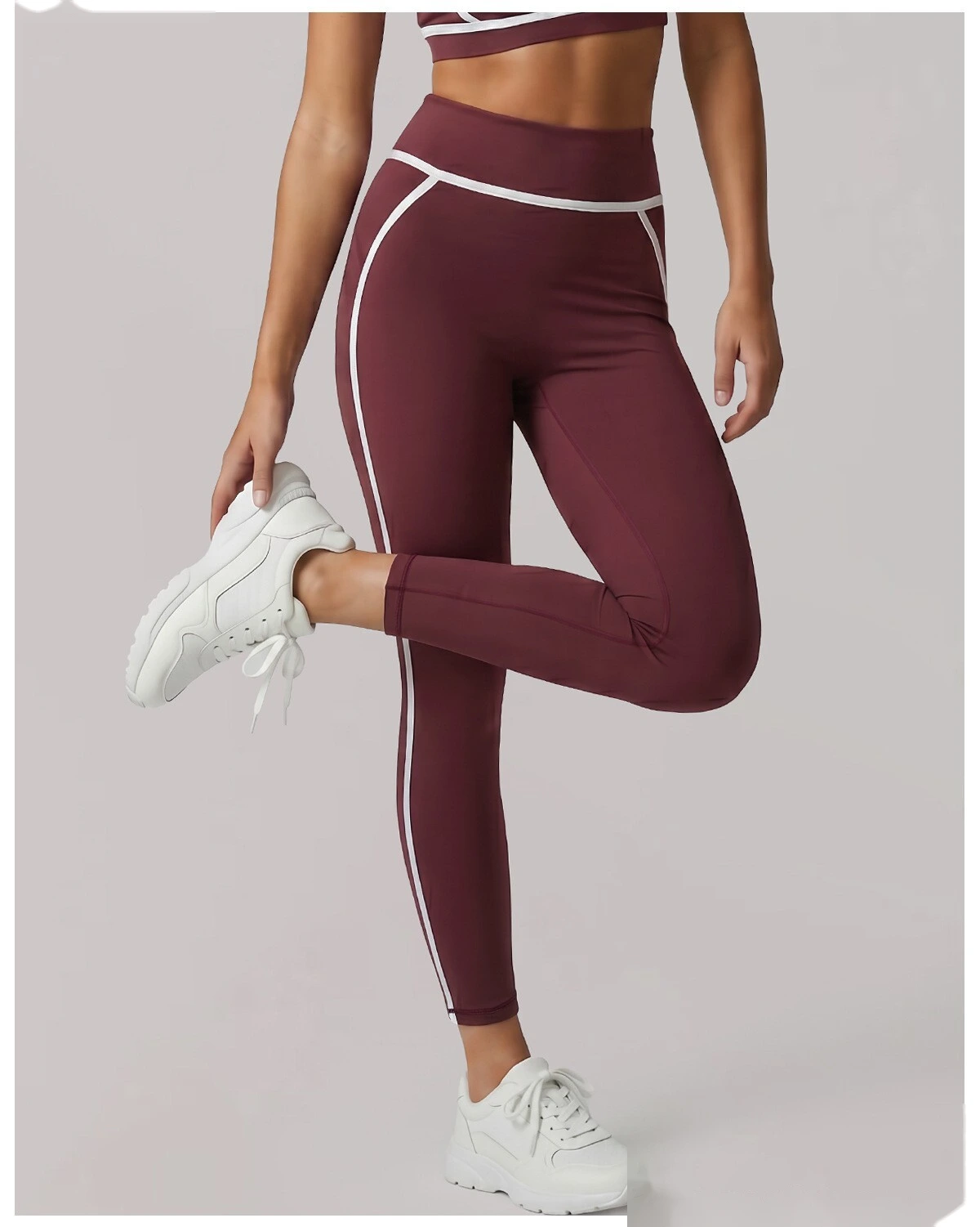 Custom sports fitness pants women's summer Pilates yoga pants running tights detail