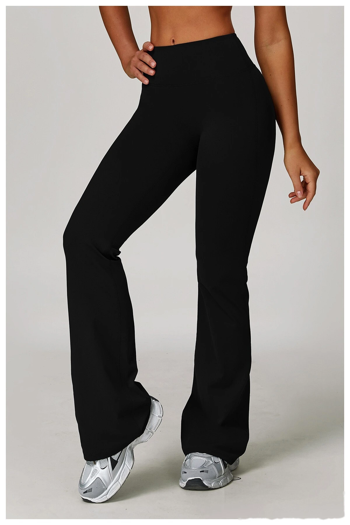 Custom-made ladies' comfortable, high-elastic, abdomen-lifting, hip-lifting, yoga pants and dance pants detail