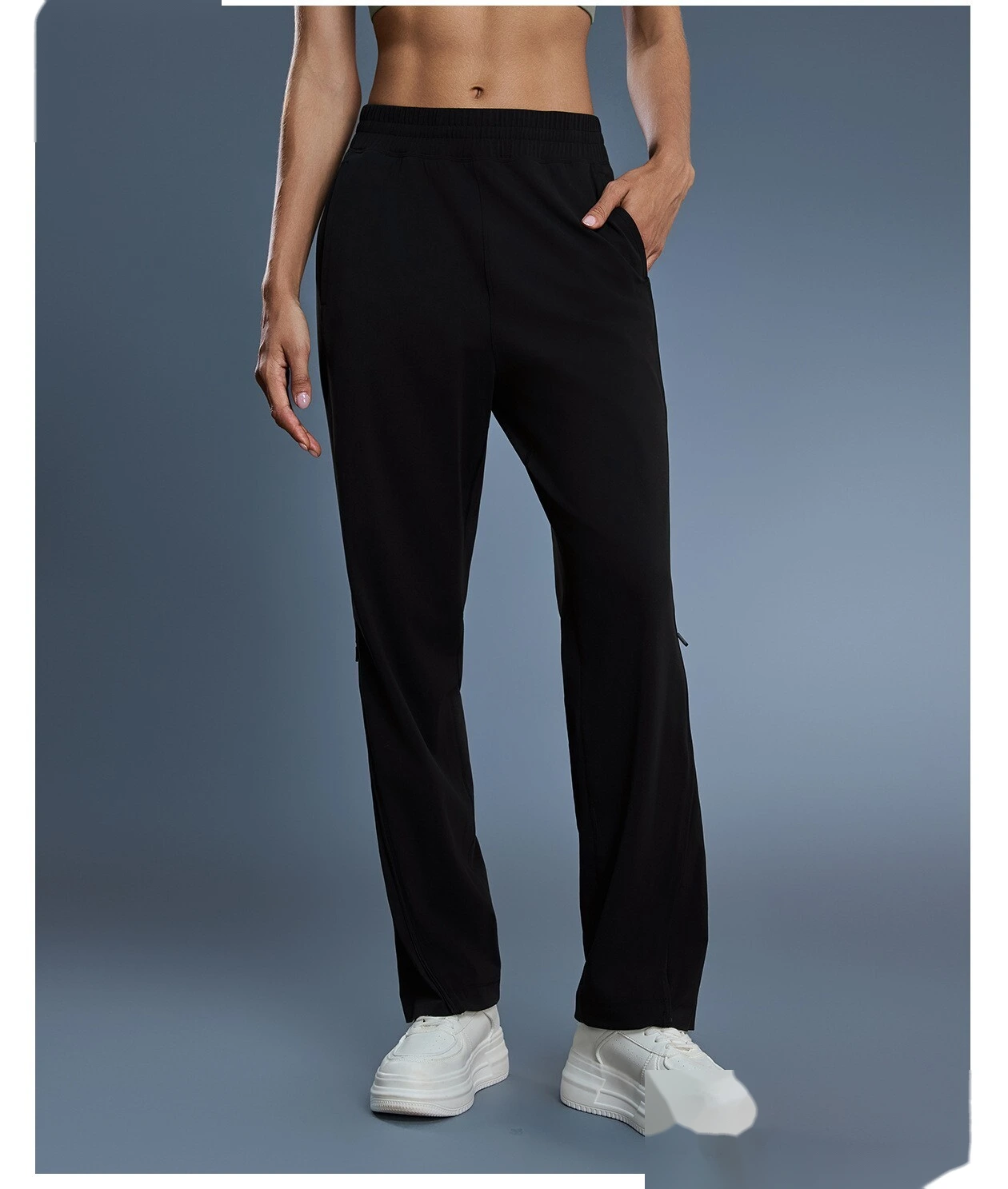 Custom Women's Casual Sport Pants | Thin Breathable, Zipper Cuffs, for Fitness & Running detail