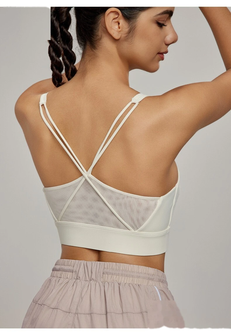 Customized sports bra women's shockproof sexy beauty back breathable fitness yoga bra with chest pad. - allni detail