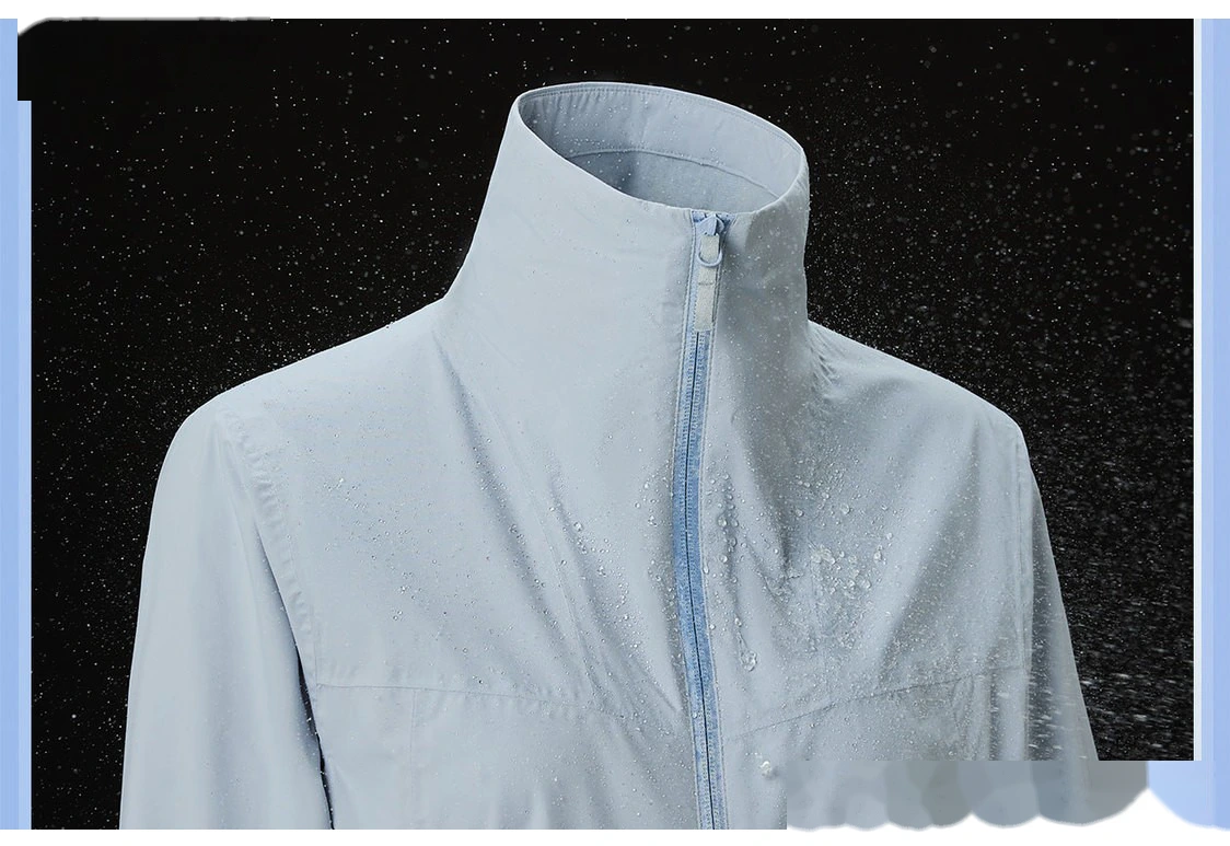 Customized windproof, waterproof and antifouling slim collar fleece jacket outdoor camping hiking suit detail