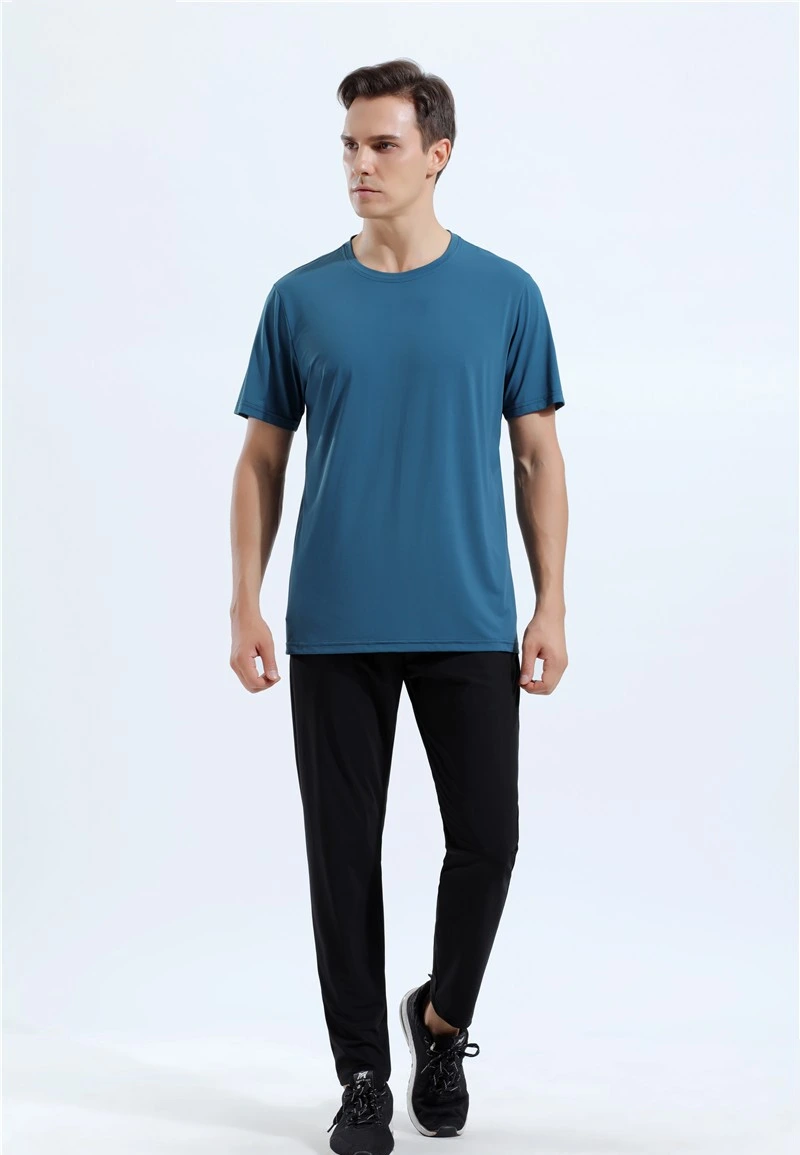 Custom mens quick-drying breathable elastane sports t-shirts detail