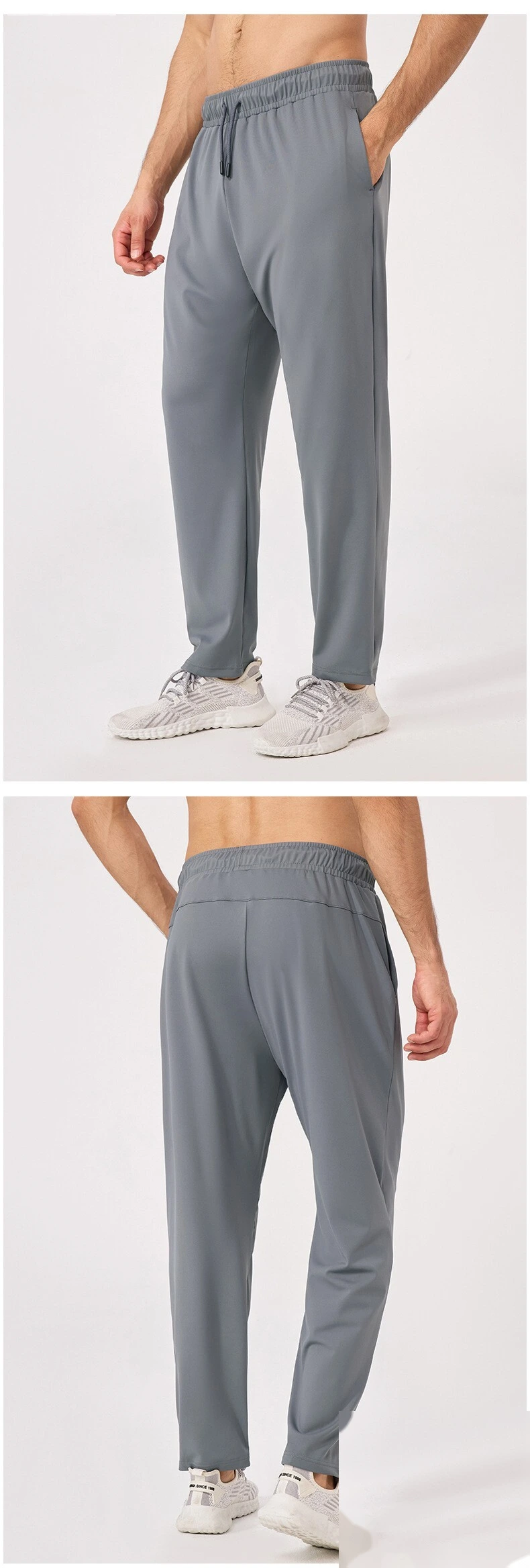 Men’s Loose Athletic Long Pants Breathable Quick Dry Fitness Running Pants with Slant Pockets Outdoor Sportswear detail