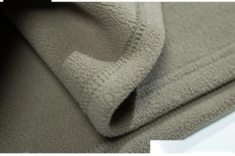 Customized semi-zipper long-sleeved T-shirt men's sweater Austrian fleece warm outdoor winter warm clothes detail