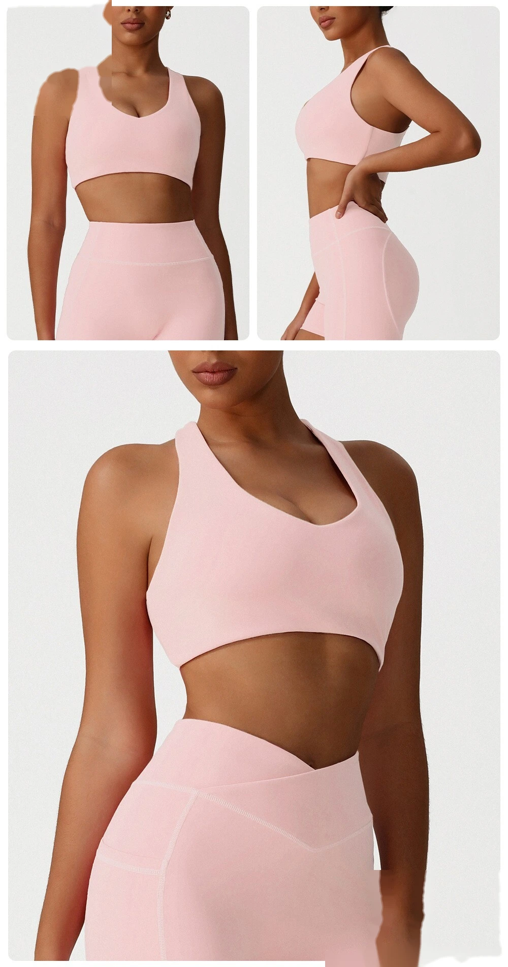 Quality Custom-made cross-back yoga vest gathers sports bra fitness bra with chest pad. Manufacturer detail