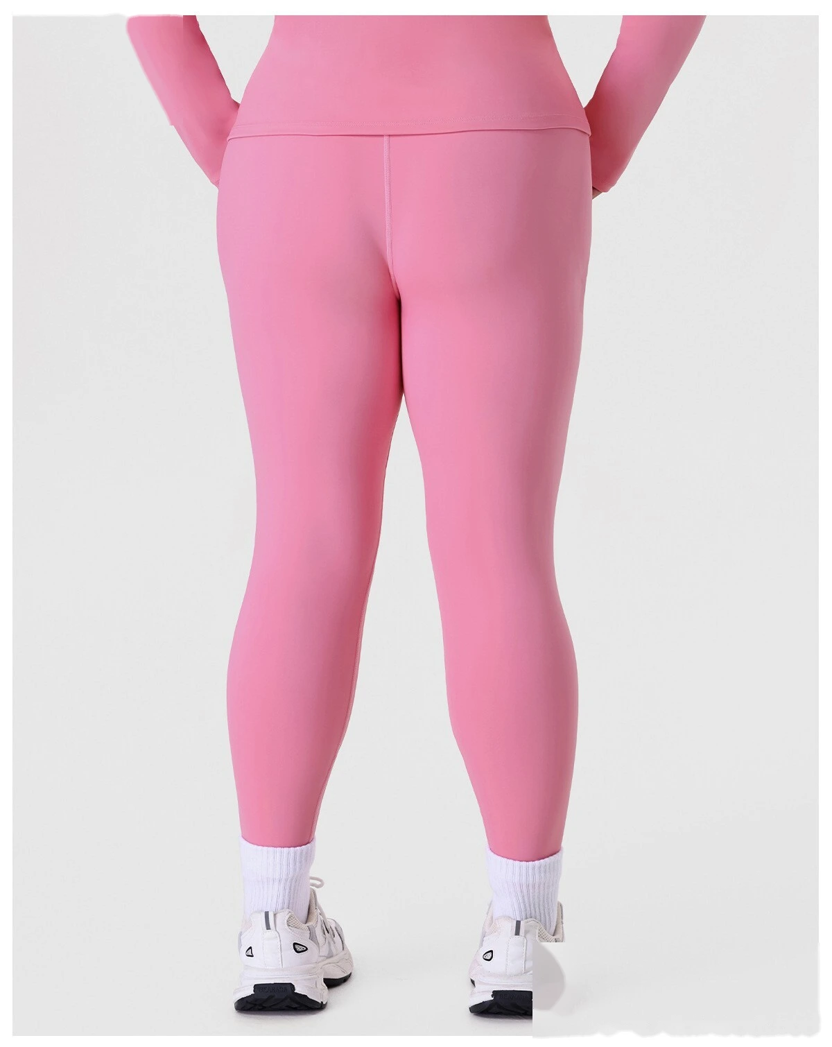 Women's Plus Size High-Waisted Yoga Leggings - Customizable Slimming Tummy Control Pants for Outdoor Fitness & Running detail