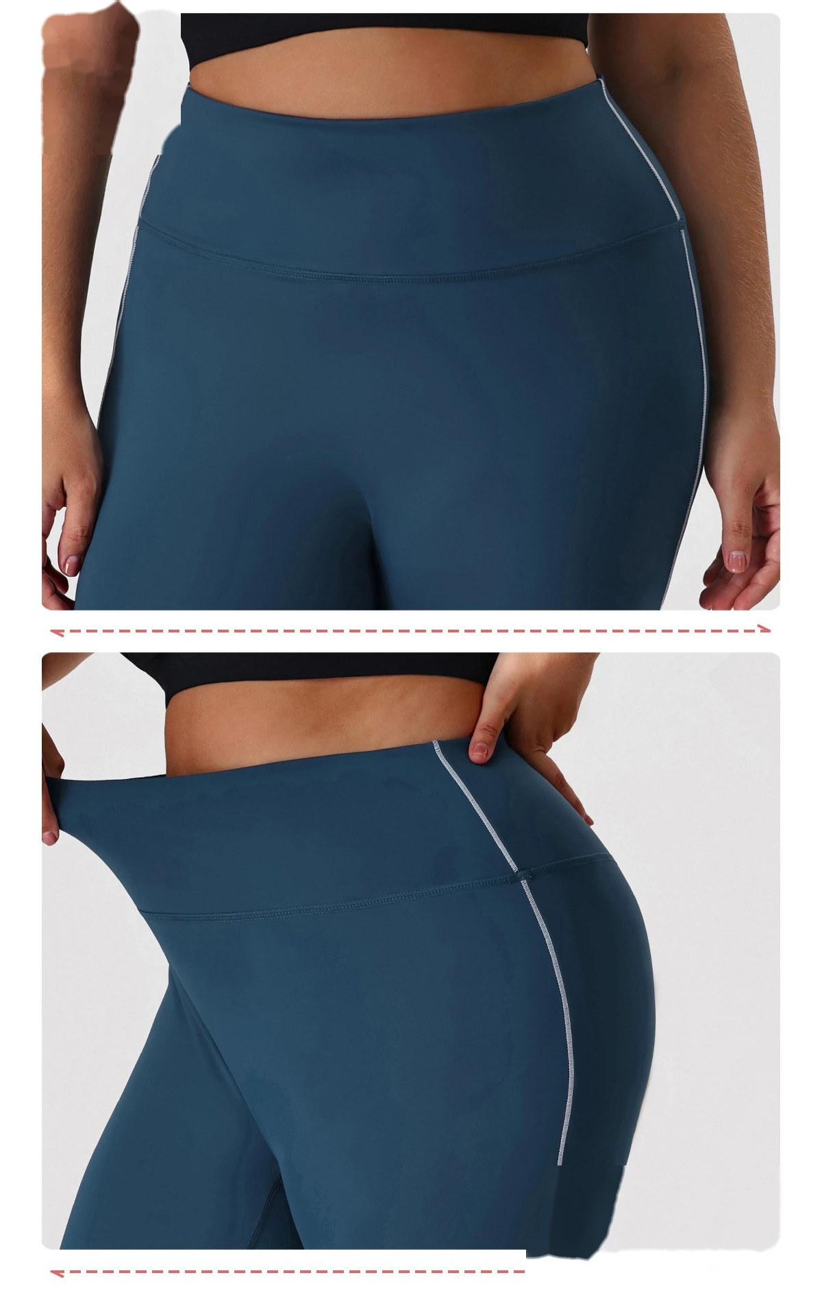 Custom Plus Size Yoga Pants Set - High-Elastic Tight Slimming Running Fitness Leggings & Activewear detail