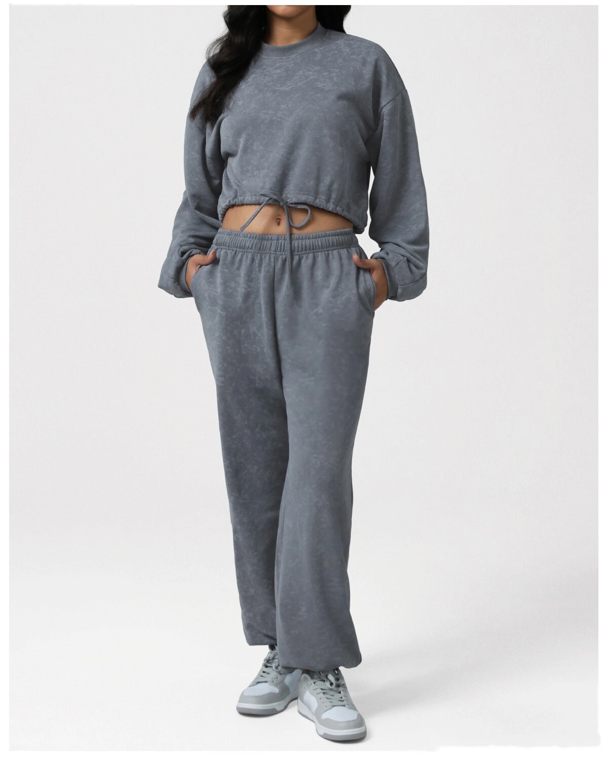 Customizable Athletic Jogger Pants | Women's Printed High-Waist, Cuffed, for Running & Yoga Fitness detail