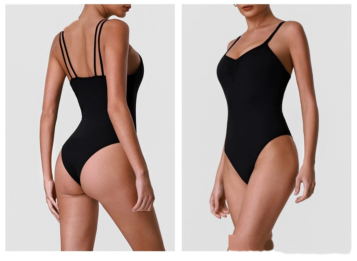 Women Strap Yoga Romper, High Stretch Slim Shaping One Piece Outfit for Pilates & Home Workout detail