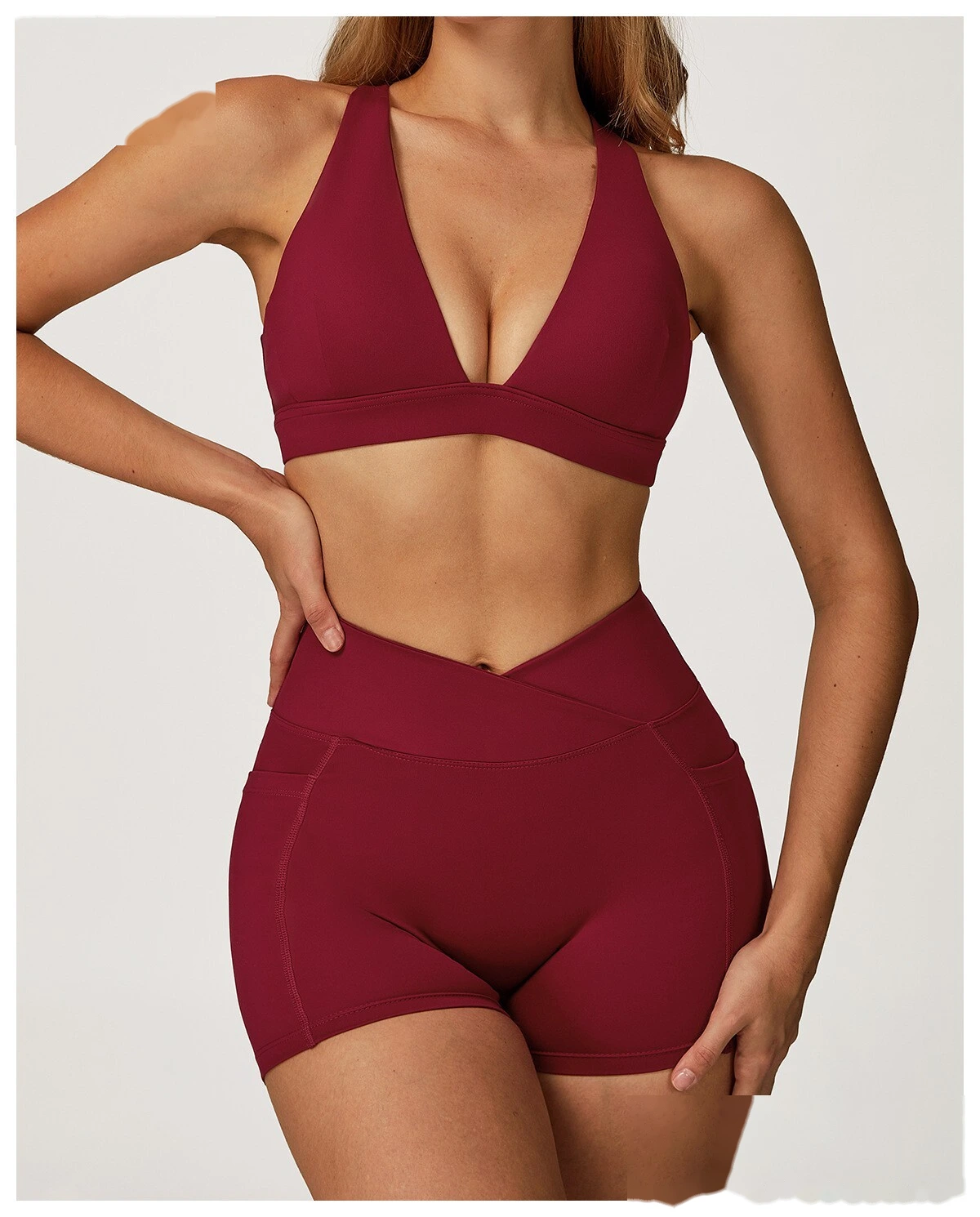 Custom-made yoga bra cross back high sense sports bra women running fitness sports bra detail
