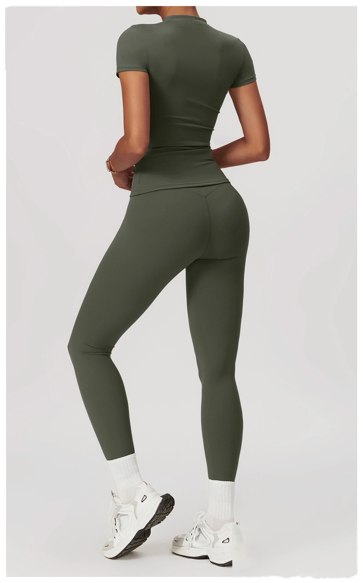 Women’s Custom Spring Summer Short Sleeve T-Shirt High Stretch Yoga Top Fitness Workout Running Tee detail