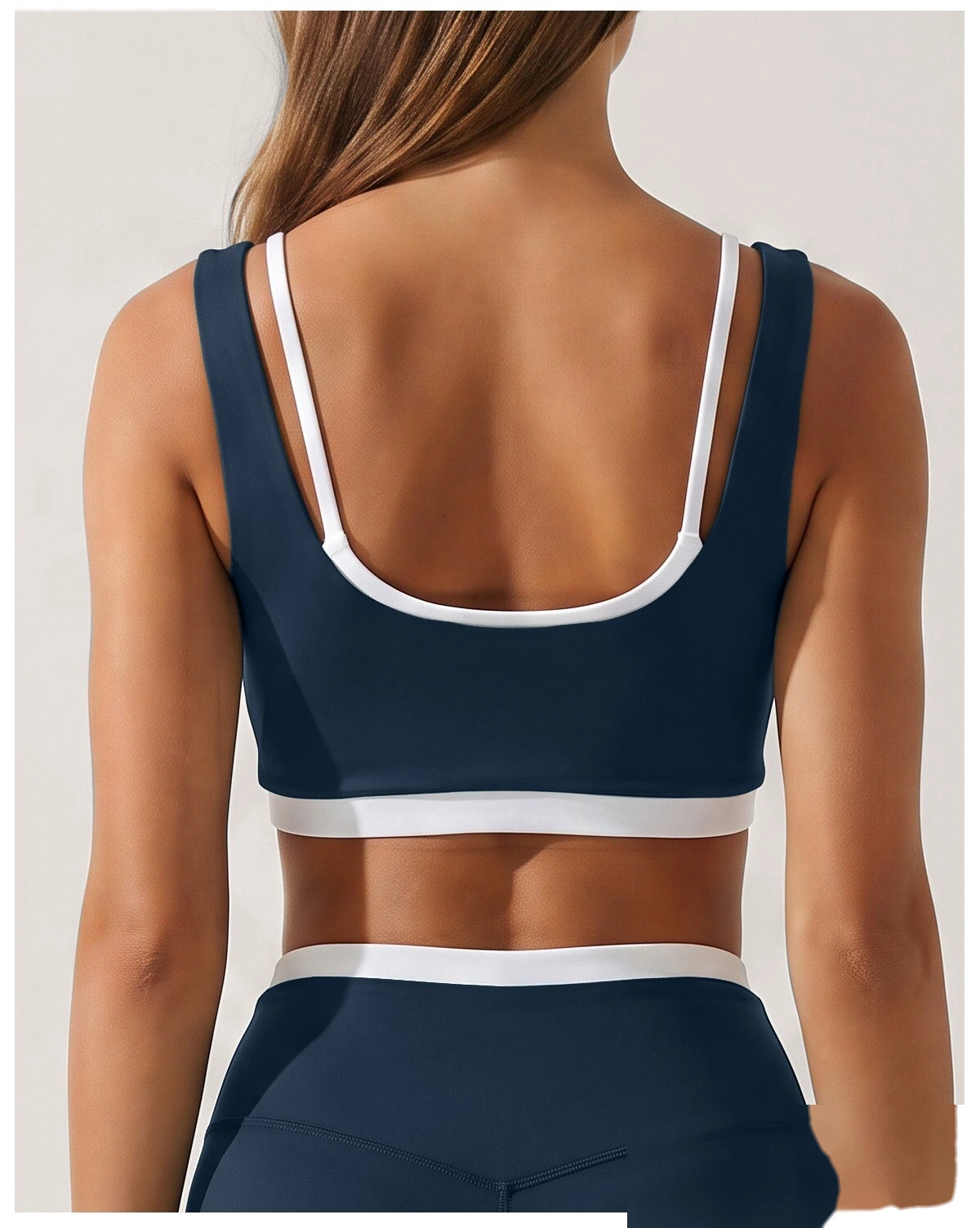 Summer Beauty Back Sports Bra, Seamless Cross Back Yoga Vest, Medium Support Fitness Top for Indoor Training detail
