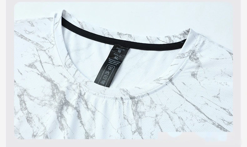 New Arrival Men’s Summer Short Sleeve T-Shirt Quick Dry Breathable Crew Neck Workout Running Top detail