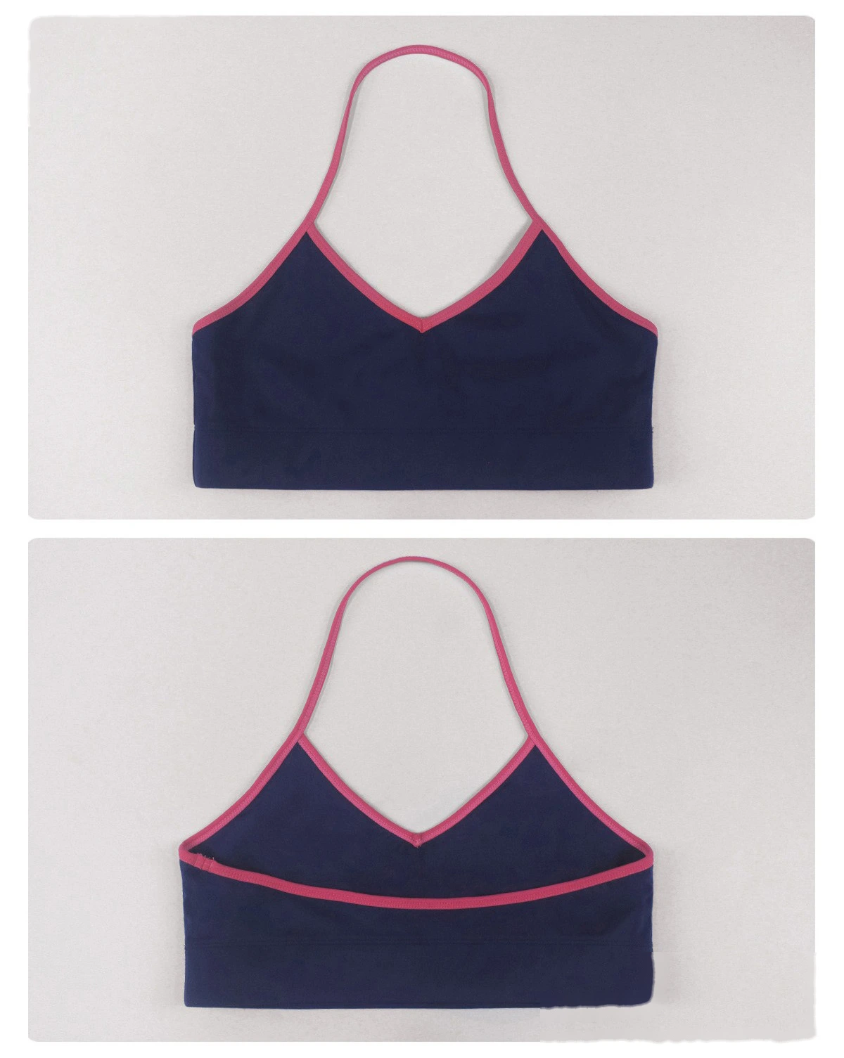 Women's Customizable Halter Neck Yoga Sports Bra Set - High-Elastic Comfortable Open Back Activewear for Yoga & Fitness detail