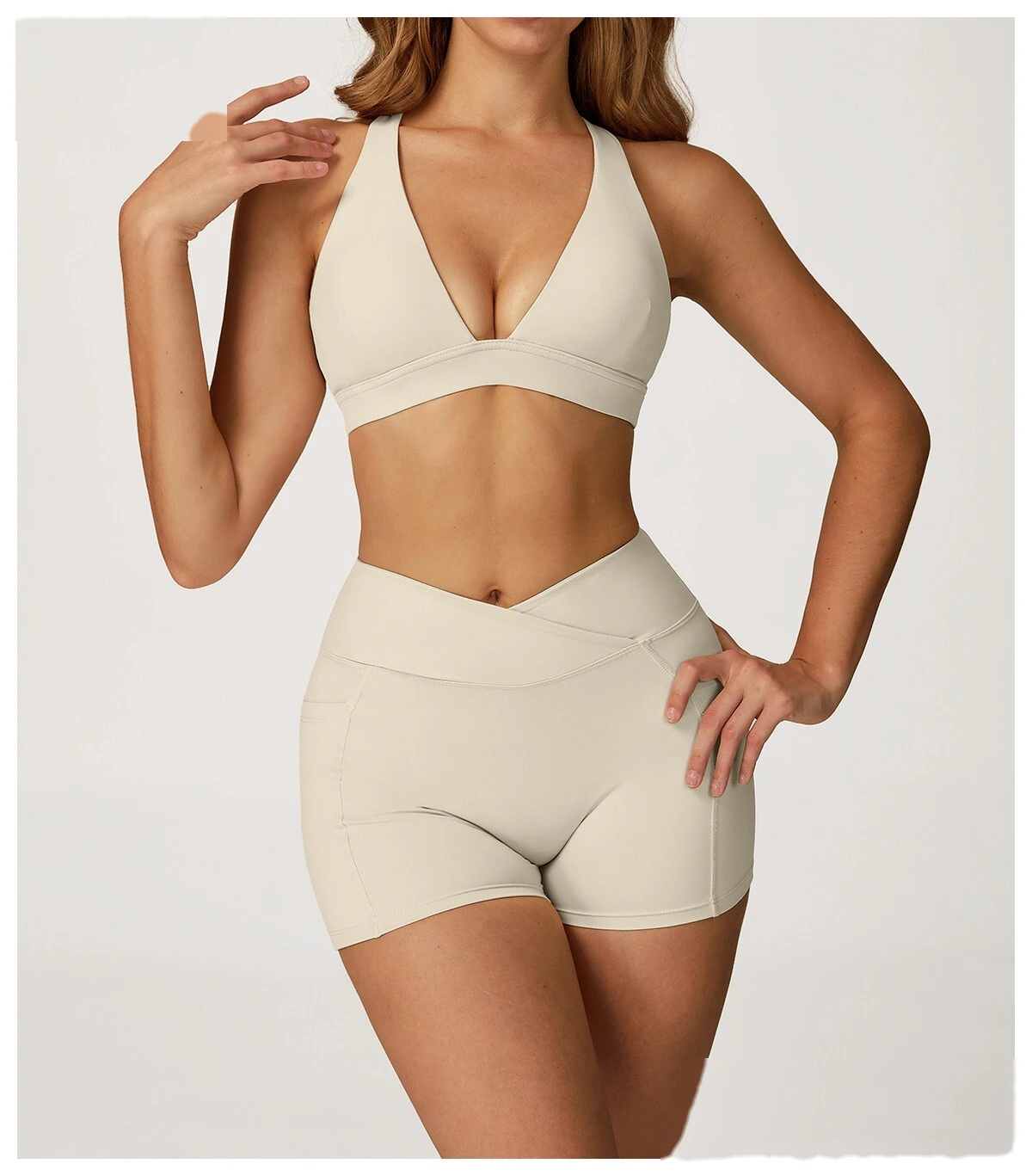 Custom-made yoga bra cross back high sense sports bra women running fitness sports bra detail