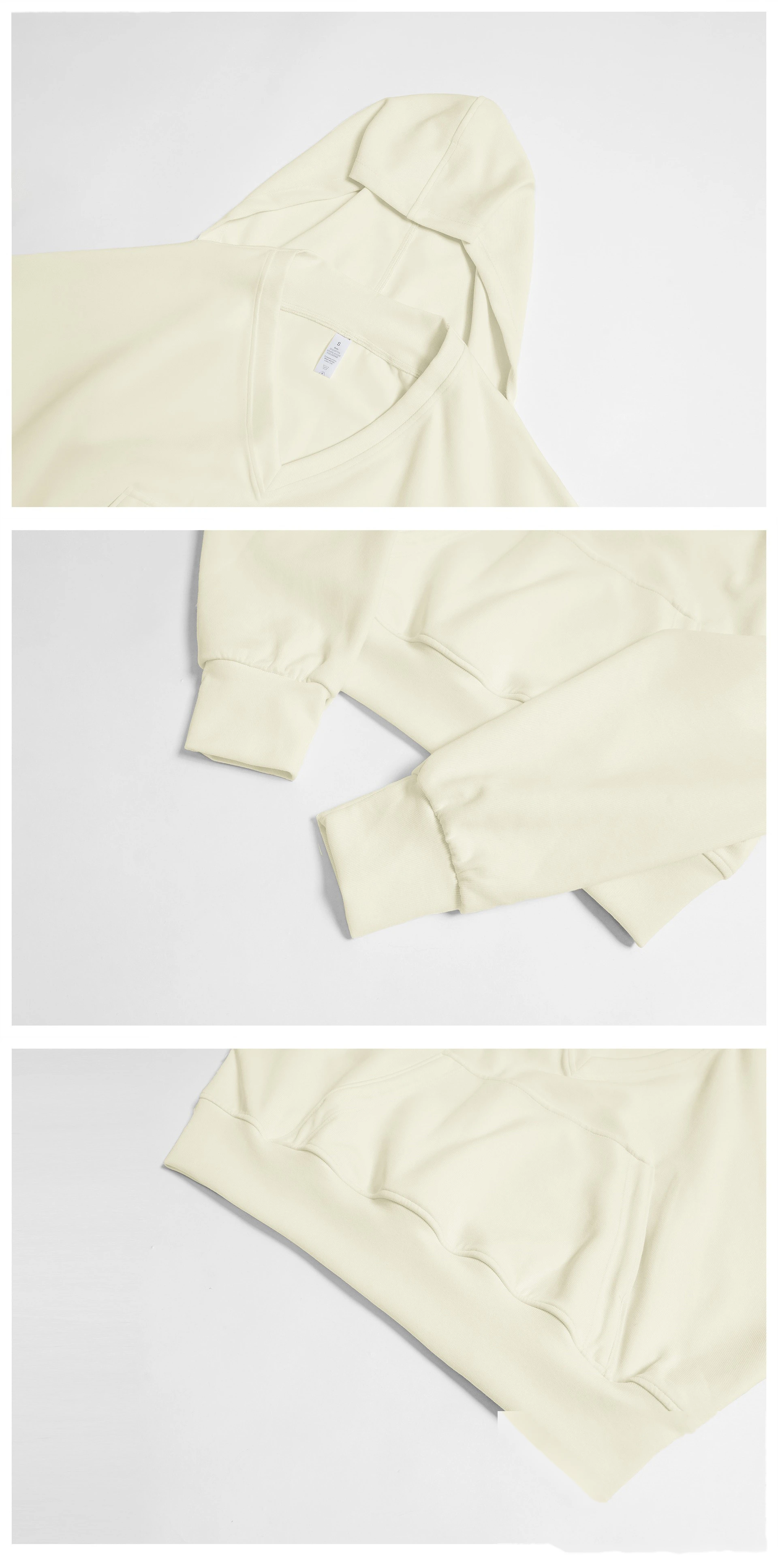 Windproof Hooded Sweatshirt, Women's/Loose Fit Workout Outerwear detail