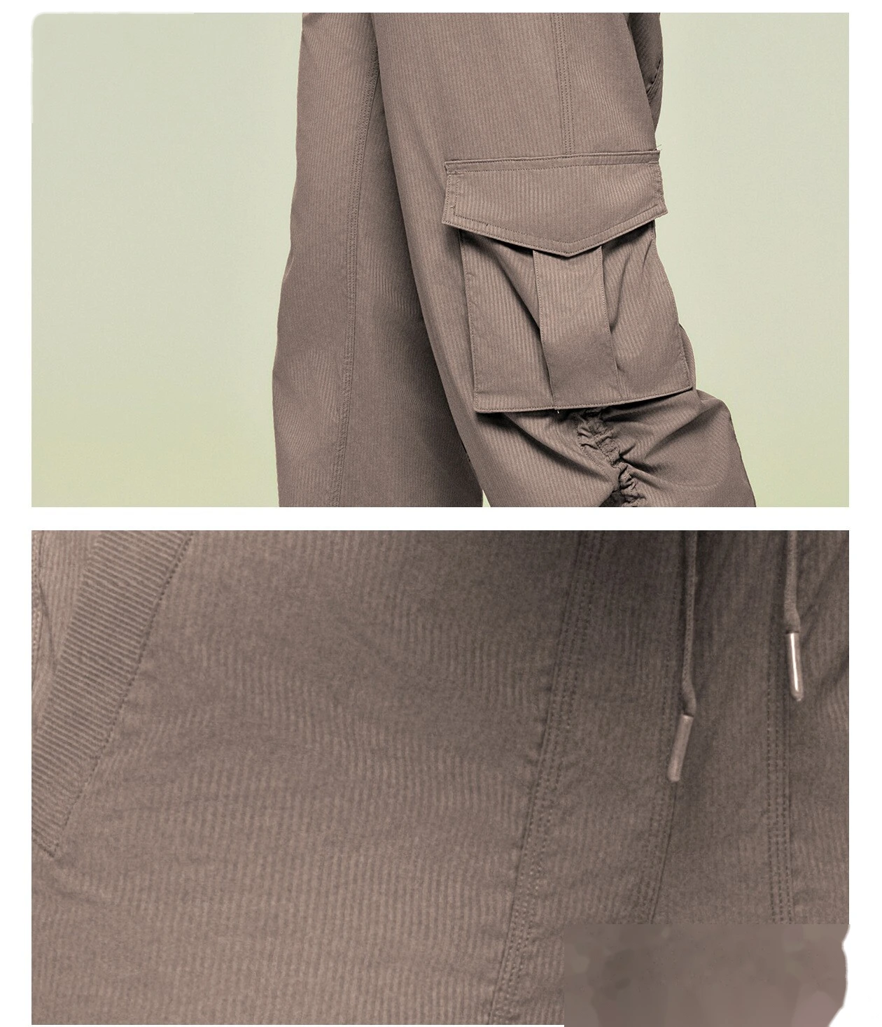 Customized outdoor running pants lightweight fitness pants multi-pocket wide-leg tooling casual pants detail
