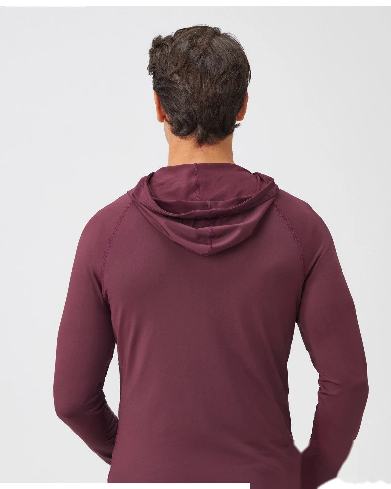 Customized fitness clothes long sleeve quick-drying running men's coat for autumn and winter sports detail