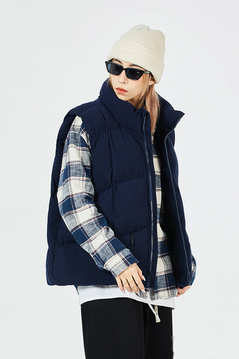 Customized fashion casual winter warm cotton vest vest for men and women detail