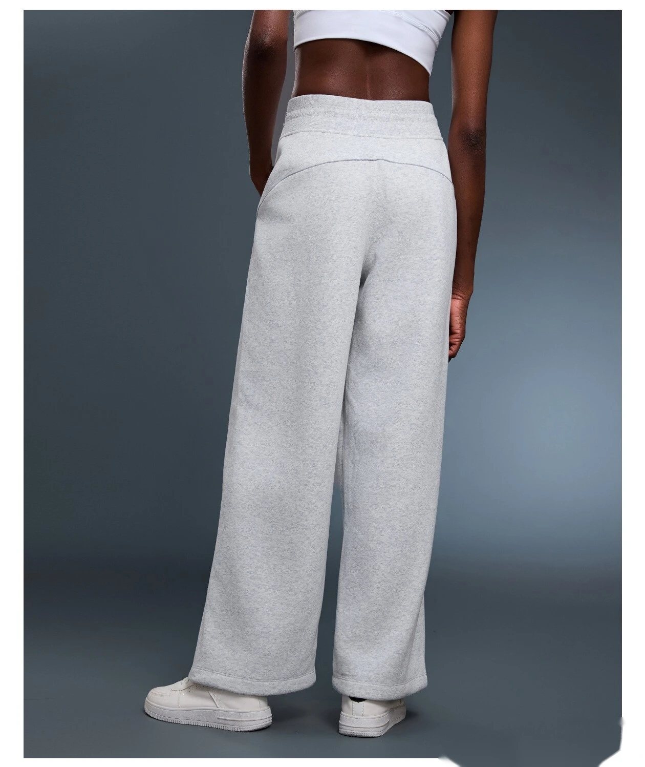 Customized autumn and winter cashmere casual pants women's warm leg-binding sweatpants loose sports pants - allni detail