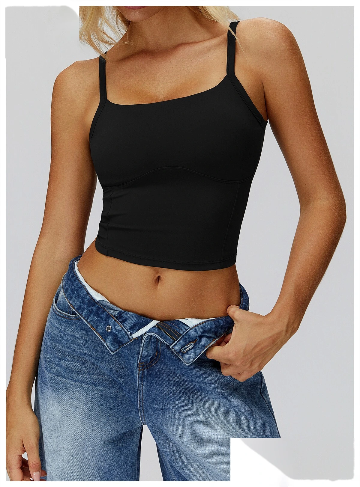 Customizable Yoga Vest for Women | Minimalist Style, Beauty Back Double Straps, Suitable for Sports & Running detail