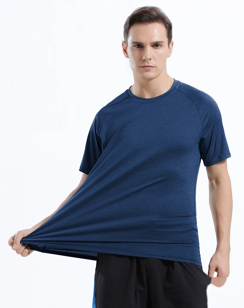 Custom mens quick dry moisture wicking ourdoor sports t-shirt detail