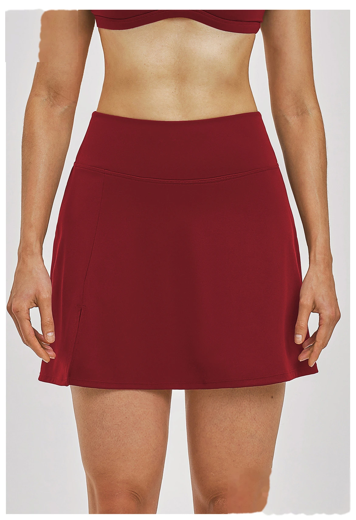 Custom Women’s A-Line Tennis Skort Anti-Exposure Liner Shorts Quick Dry Running Sports Skirt detail