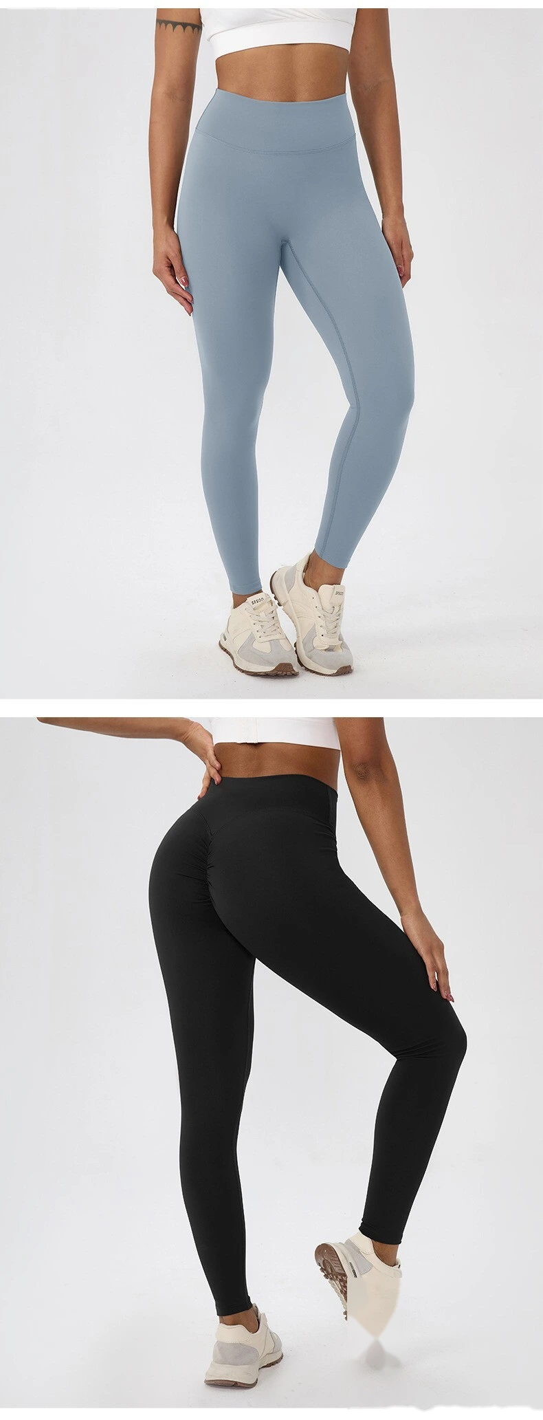 Customizable Women's Warm Yoga Pants | European Style, Peach Hip Lifting, Fleece-Lined for Running & Fitness detail
