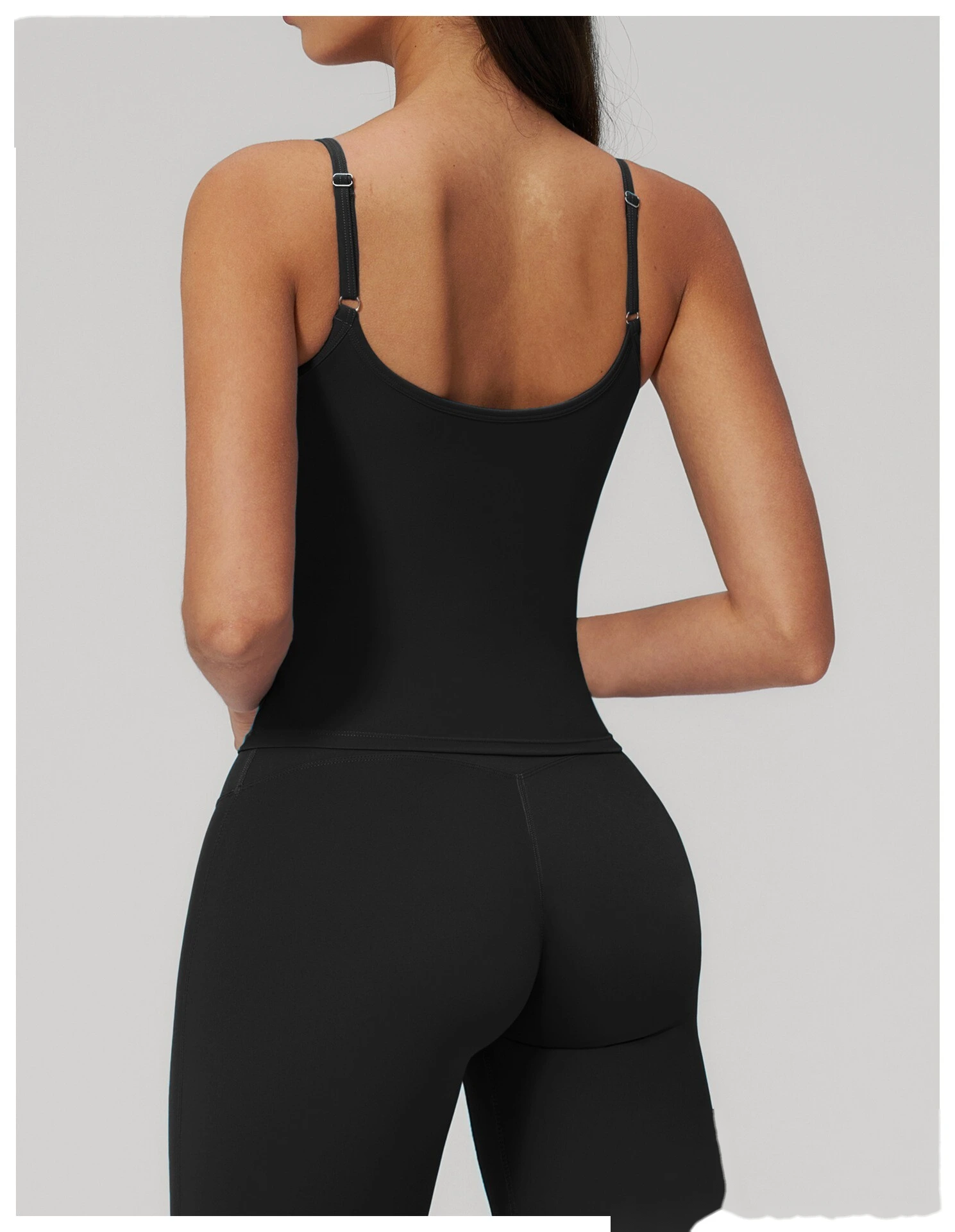 Custom Women's Brushed Fabric Fitted Tank Top Soft Slim Sports Vest for Yoga Running Workout detail