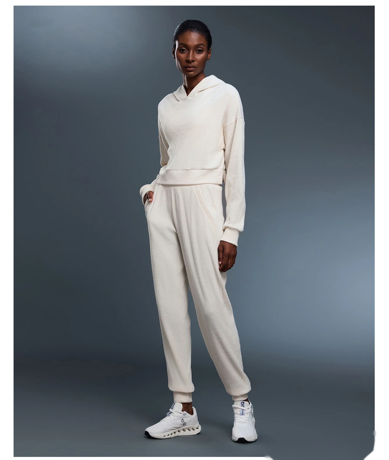 Customized high waist drawstring leg pants women's loose drape breathable casual pants running sweatpants detail